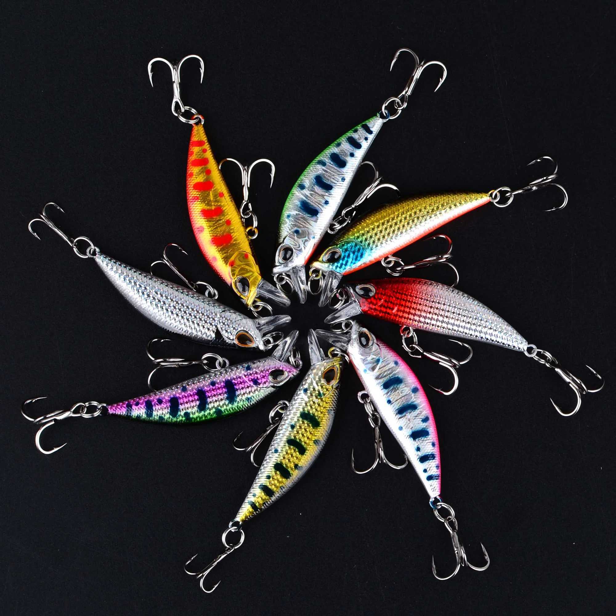 8PCS Fishing Lure Minnow Wobbr fional Baits Crankbait Carp Fishing W250926