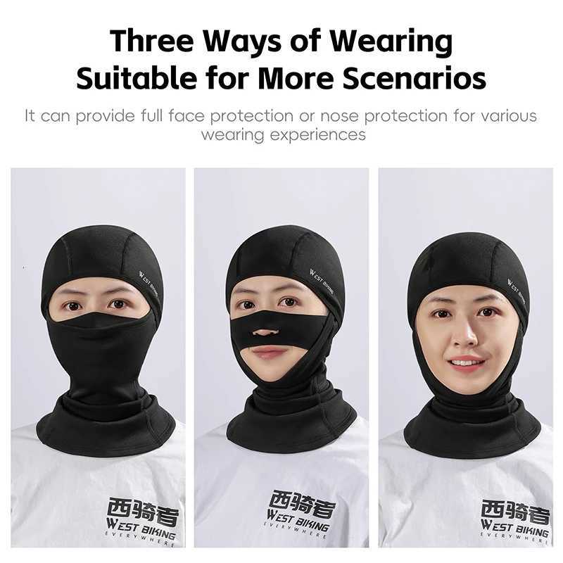 WEST BIKING Winter Motorcycle Mask Thermal Warm Windproof Outdoor Cycling Full Face Mask Breathable Sun Protection Headgear Z250926