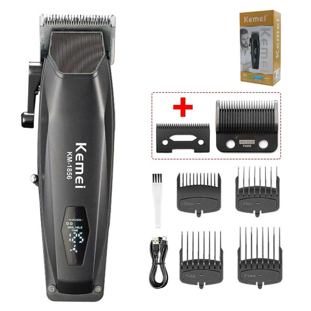 Kemei Electric Rechargeable Best Hair Trimmer Professional Cordless Barber Hair Clipper Trimmer Hair Cutting Machine R250926