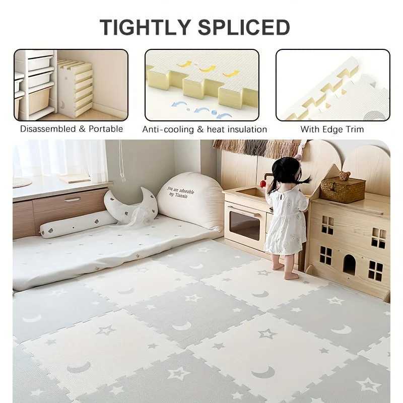 Baby PE Foam Play Mat 60x60x2CM Childrens Puzzle Carpet In Childrens Room Activities Mat For Baby Ins Wind Kids Pad 2CM Thick Y250926