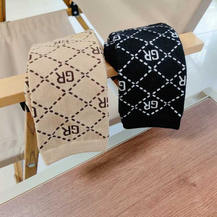 2023 Autumn New Korean Fashion Diamond Letter Jacquard Childrens MidCalf Socks Toddler OvertheKnee Socks C250926