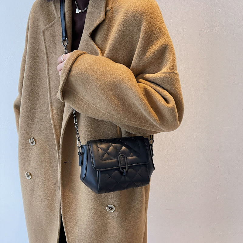2025 autumn and winter French style new trend niche design women's shoulder bag fashionable quilted chain bag bag retro light luxury designer bag