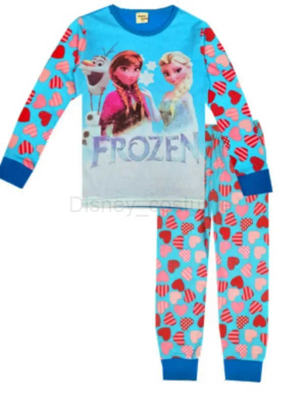 Disney Children Pajamas Sets Boys Cartoon Cars Spiderman Frozen Anna Elsa Nightwear Girls Family Kids Clothes Sleepwear Baby Pyjamas H250926