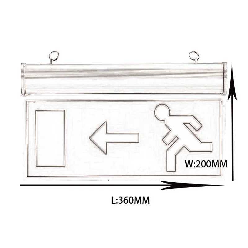 Emergency Exit Light Stays On 24 Hours A Day PowerOff Emergency Lighting Lasts For 90 Minutes Lithium Battery Light Ac85265v C250925