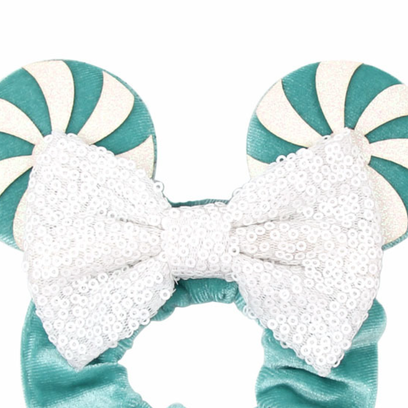 Disney Halloween girl's hair accessory hair ring Mickey Christmas hair ring thickened velvet sausage elastic gold velvet hair Halloween accessory