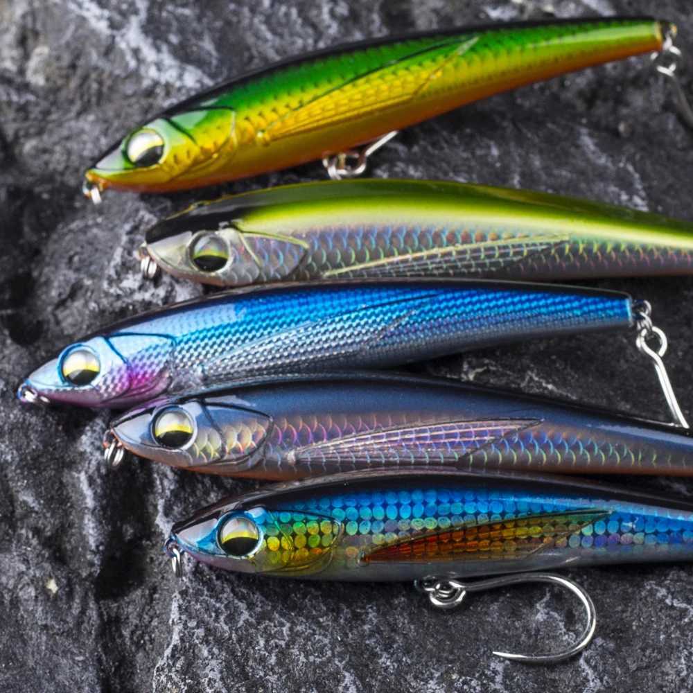 CCLTBA Quality Pencil Hard Baits 12cm 50g Sinking Artificial Sea Fishing Lure Wobb Walk the Dog Saltwater Lures Trolling Bait W250926