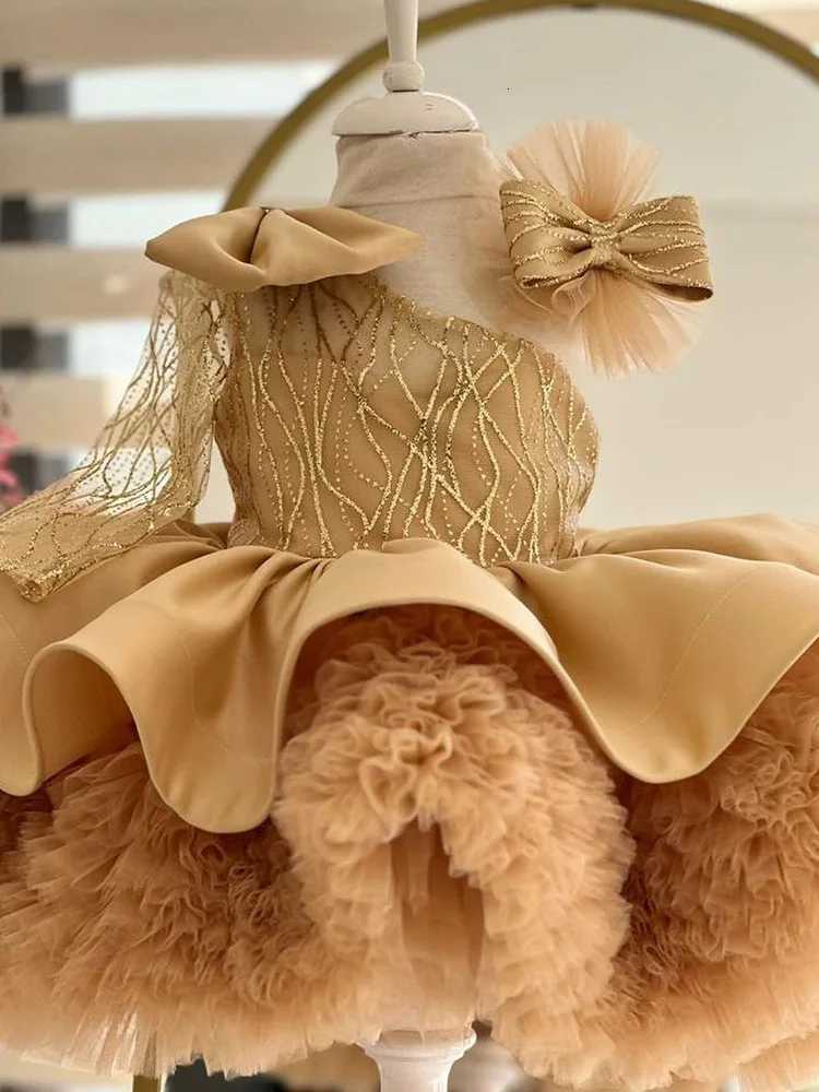 Gorgeous highend dress Elegant girls first birthday party prom dress Custom hand embroidered dress Formal Christmas dinner Z250926