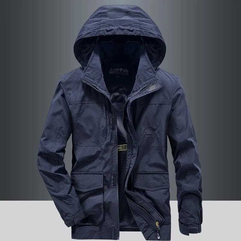 Mens Windbreaker Waterproof Jacket for Man Clothes for Man Mens Jacket Mens Coats Autumn Workwear Jacket Fishing Robes W250926