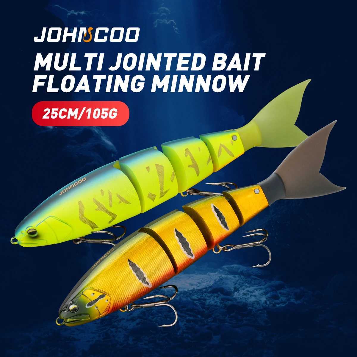 Johncoo 4 sections Swimming Fishing lure Jointed Fishing Lure Predators Bait 25cm 105g Floating lure Wobbrs W250926