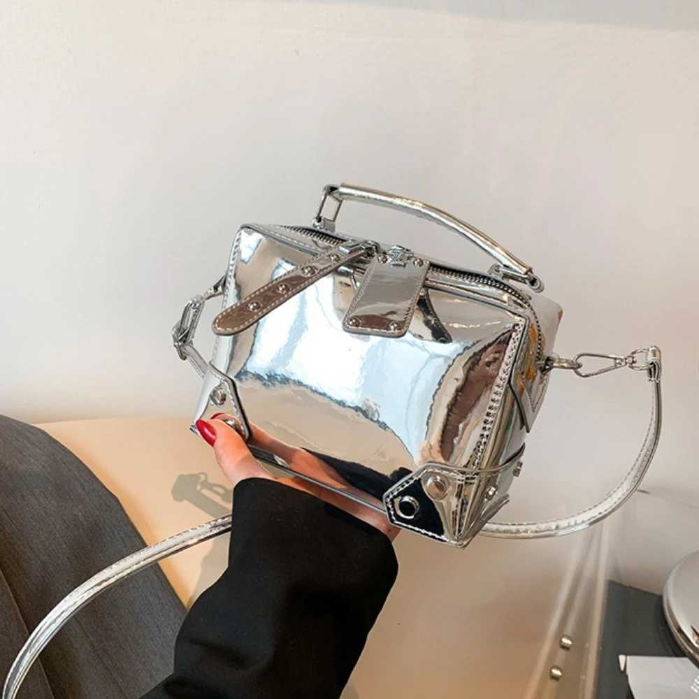 Women Handbag Bright Face Crossbody Bag Fashion Square Shoulder Bag Silver Gold Phone Bag Purses and Handbags 2025 Z250926