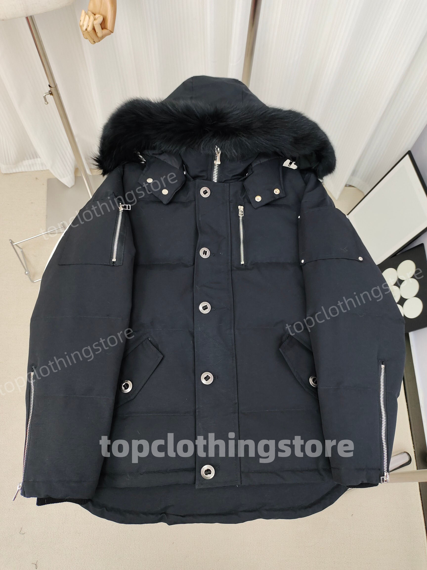 10A Man Parkas winter down Jacket For Women Vest real wolf Fur Hooded doudoune coat gilet Budge Size parka Windbreaker Warm Coat Men Zipper Thick Jackets Coats