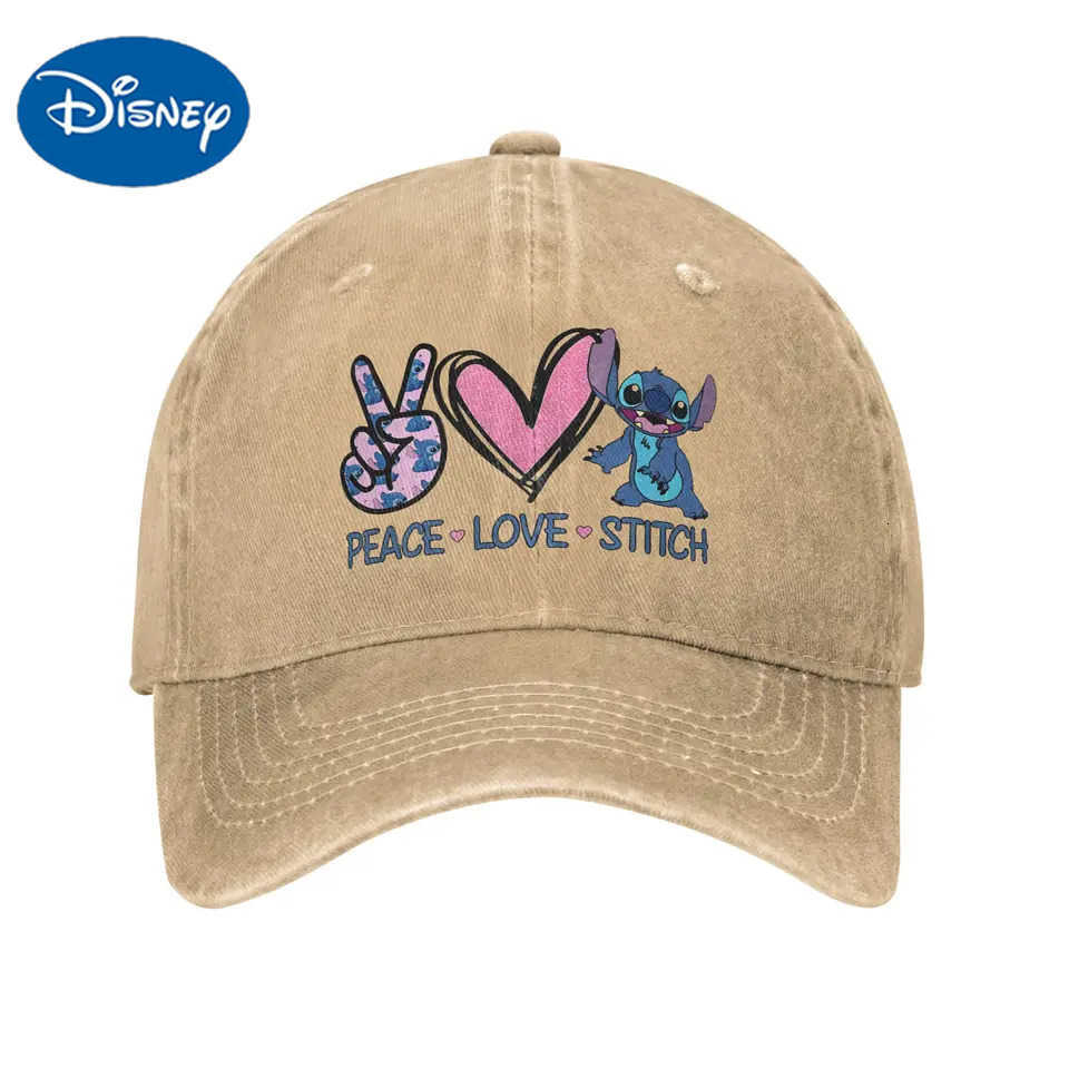 Disney Unisex i love stitch Caps Outfits Baseball Caps Casual Trucker Hats Adjustable H250926