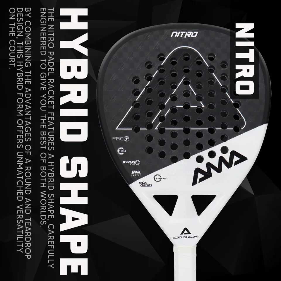 AMASPORT P4312K Padel Tennis Racquets With Cover AntiVibration System 3D Finish Surface Sports Equipment for Racquet Sports J250926