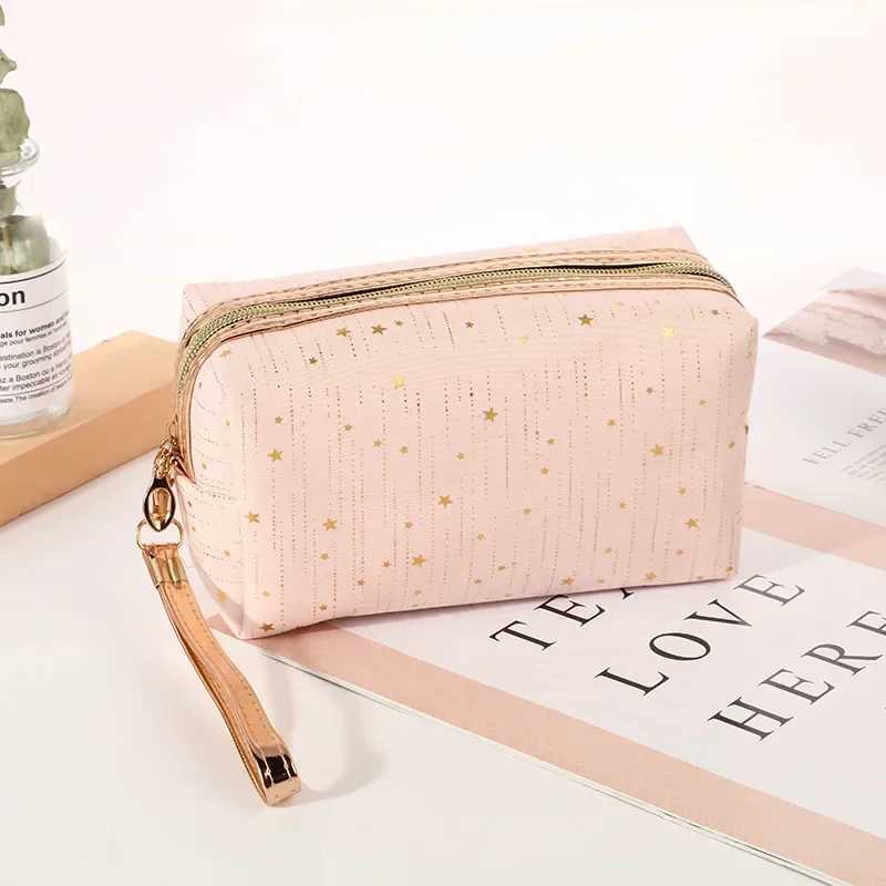 Fashion Women Cosmetic Bag Paillette Stars Ladies Makeup Bag Toiletry Bag Makeup Pouch Tampon Holder Travel Cosmetic Organizer J250926