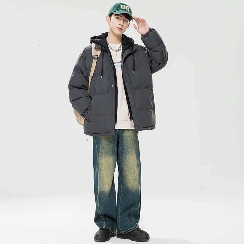 New winter mens down jackets thick coats standup collar bread jackets loose and large sized warm down cotton padded jackets W250926