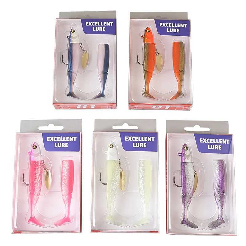 TAIYU Hot Sa 20g Jig Ttail Silicone Soft Lure Wobbr Metal Spinner Spoon Bait For Pike Trout Bass Fishing W250926