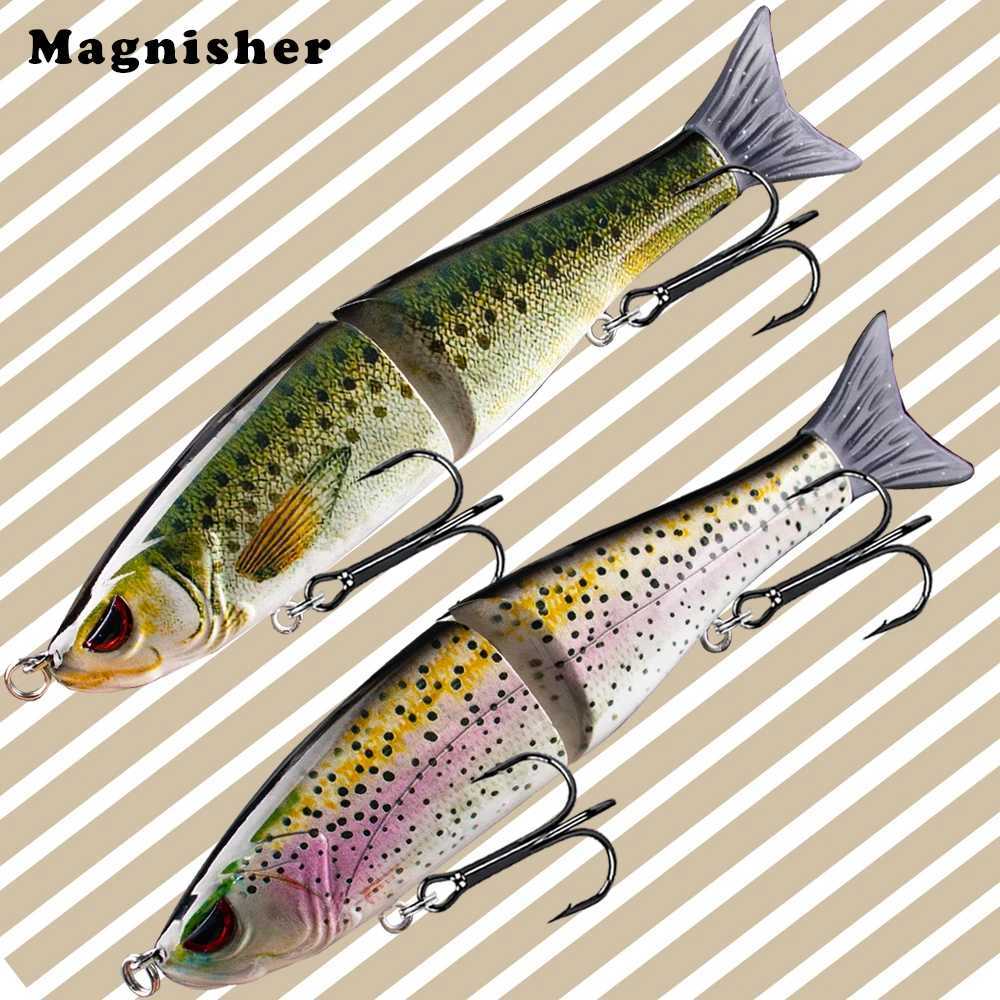 Magnisher 2 Sections Glide Baits 18cm 62g Jointed Shad Slide Swimbait for Big Game Fishing Pike Bass Tack W250926