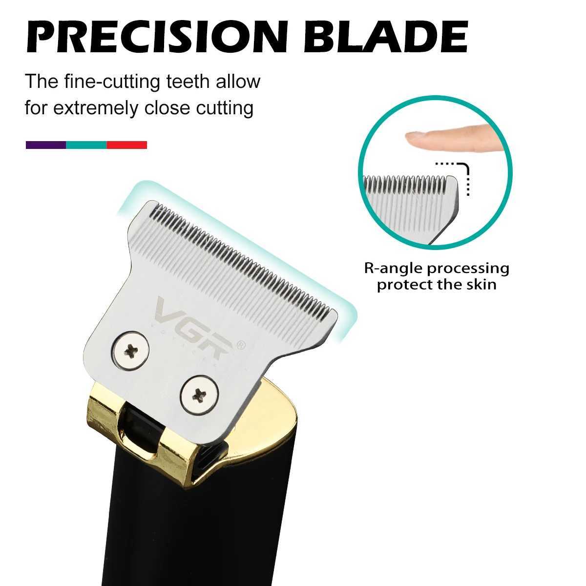 T9 Hair Clipper Metal Hair Trimmer Professional Beard Shaver Rechargeable Haircut Machine Cordless Trimmer for Men New V009 R250926