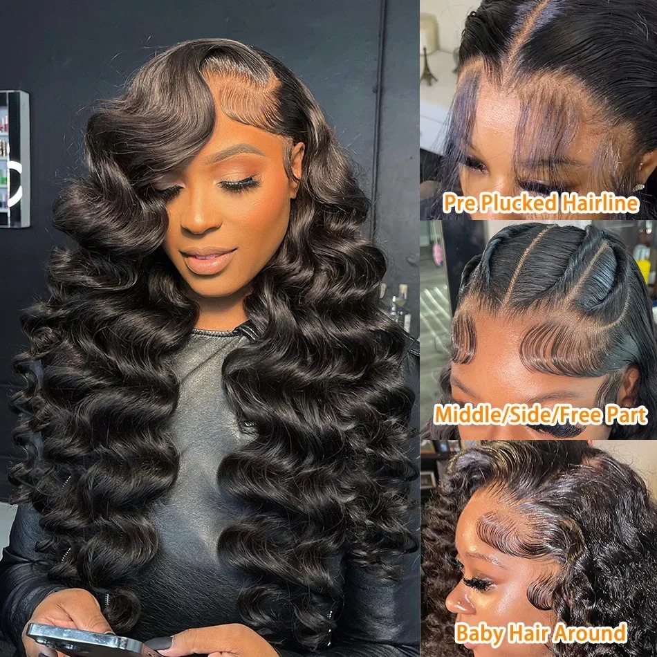 13x4 Loose Deep Wave Wig 360 Full Lace Wig Glueless Lace Wigs Preplucked Hd Lace Wig 13x6 Curly Human Hair Ready To Wear Daily Wear