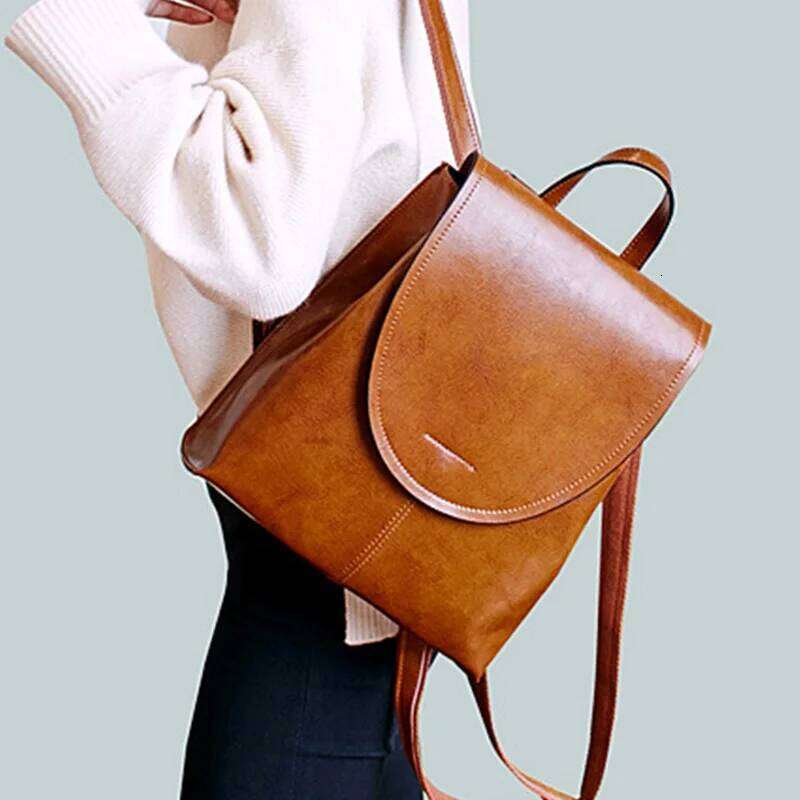 Women Backpack Cross Body Shoulder Messenger Bags Rucksack Genuine Leather Fashion Lady Laptop Book Bag Daypack Female Backpacks Suotong0917 suotong25
