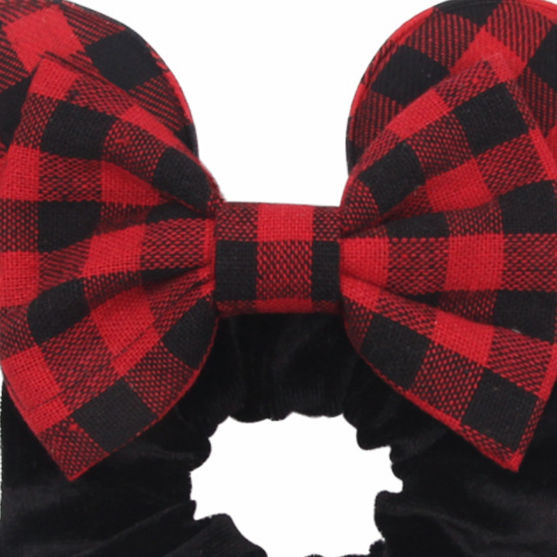 Disney hair ring for Halloween girls hair accessory Mickey Christmas thickened velvet sausage elastic gold velvet hair for Halloween or Christmas Acce