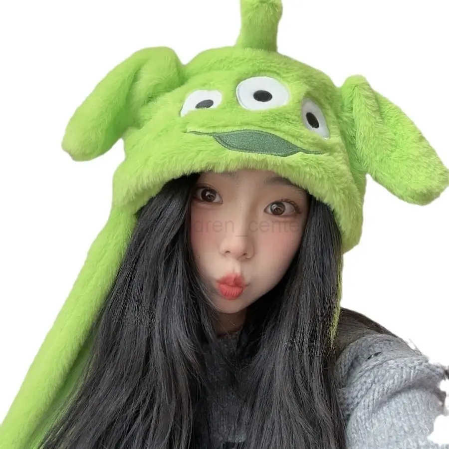 Disney Anime Toy Story Alien Cartoon Hat Scarf Ears Moving Love Garments Hat Birthday Gift H250926