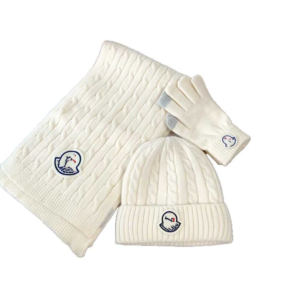 New Hat Scarf Gloves Threepiece Set Screen Twist Highquality H250925