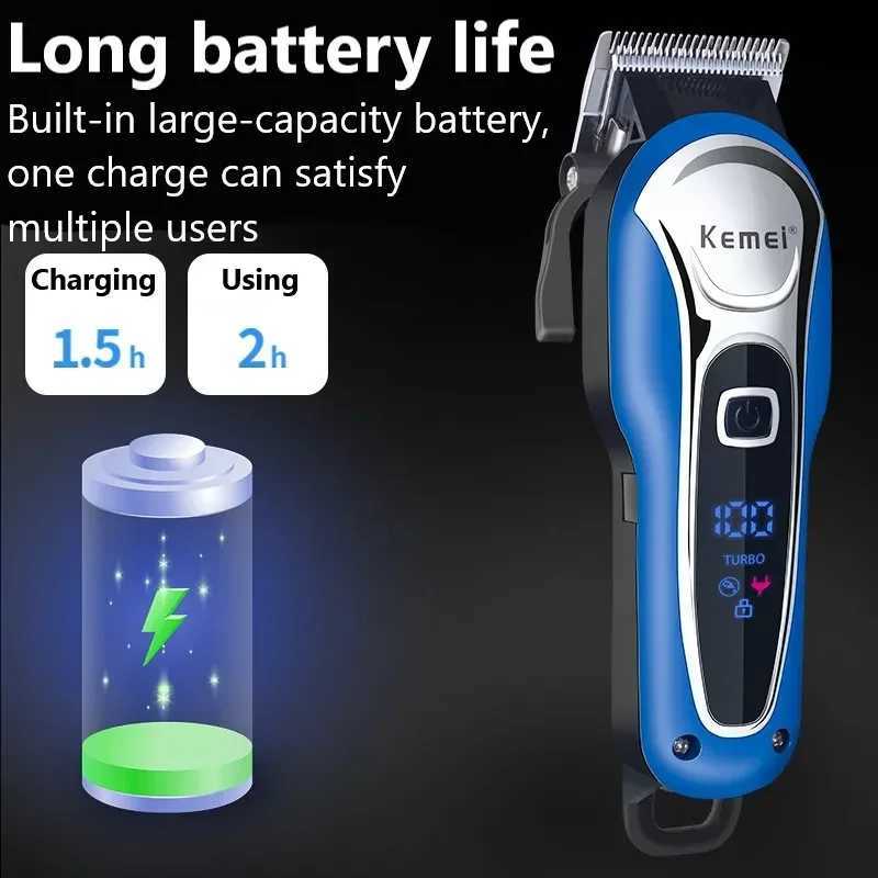 Kemei Hair Clipper Trimmer for Men Trimmer Professional Hair Clipper Electric Razor Rechargeable Hair Cutting Machine R250926