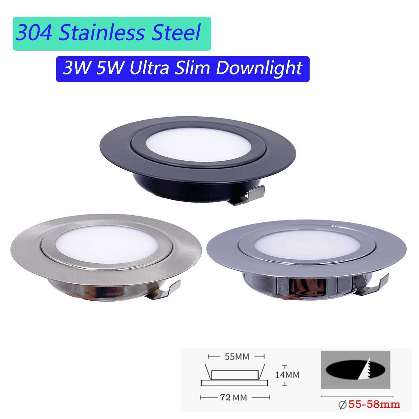 Dimmable LED Downlight IP65 Marine Home Slim 14MM Mini LED DC12V 24V 3W 3000K KTV DJ Caravan Camper Spotlight Indoor Light RGBW C250925