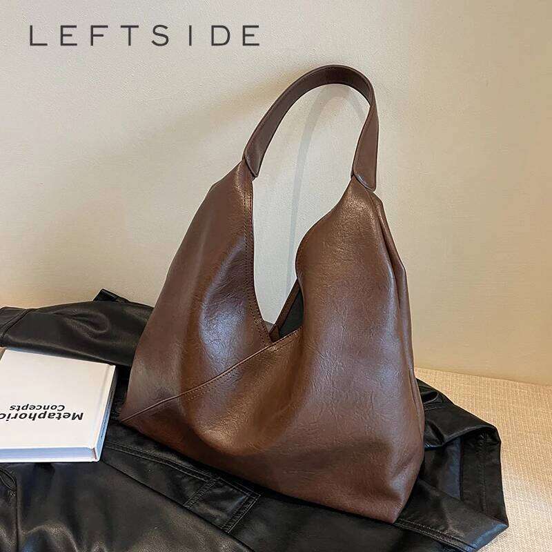 Fashion Design Leather Shoulder For Women Tend Female Simple Big Underarm Hobo Bag Handbags And Purses