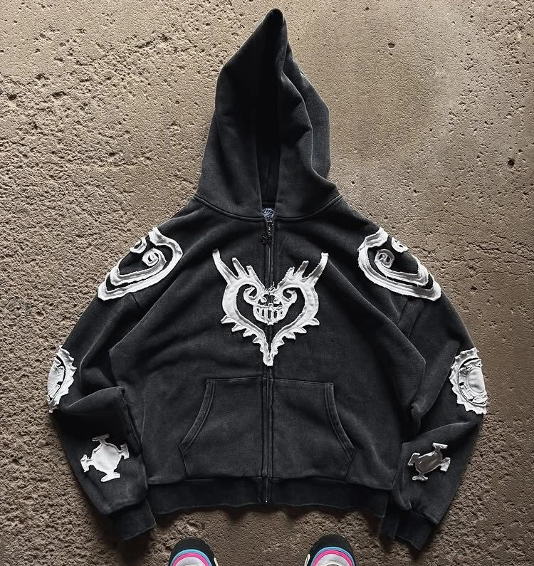 Streetwear Hoodies Y2K Red Pullover Hoodie Mens Womens Harajuku Cartoon Graphic Oversized Sweatshirt Gothic Fashion Clothing 250922 - view 5