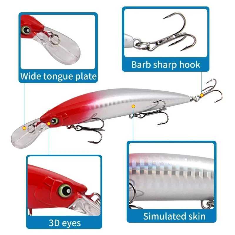 1PC Sinking Minnow Floating Hard Bait 152cm36g Artificial Bait Wobbr Crankbait Carp Perch Pesca Fishing Tack W250926