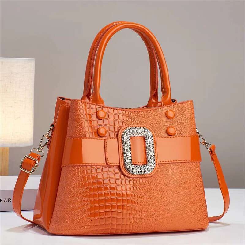 Women's Bags capacity textured lizard pattern high quality women's large single shoulder crossbody bag