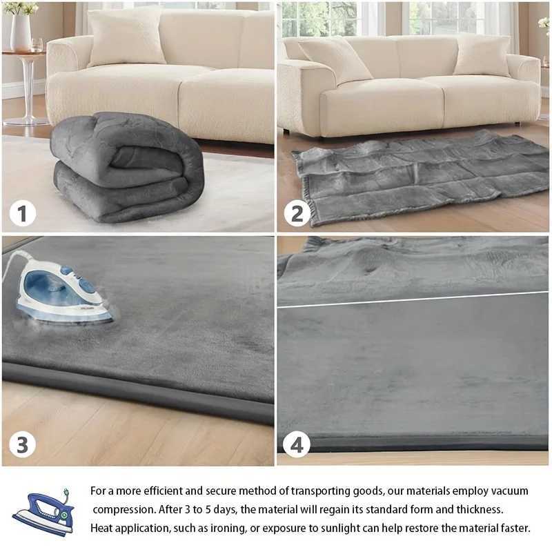 Carpet For Floor 3cm Thick Memory Foam Playpen Mat With Nonslip Bottom For Living Room Soft Velvet Minimalist Carpet Kids Rugs C250926