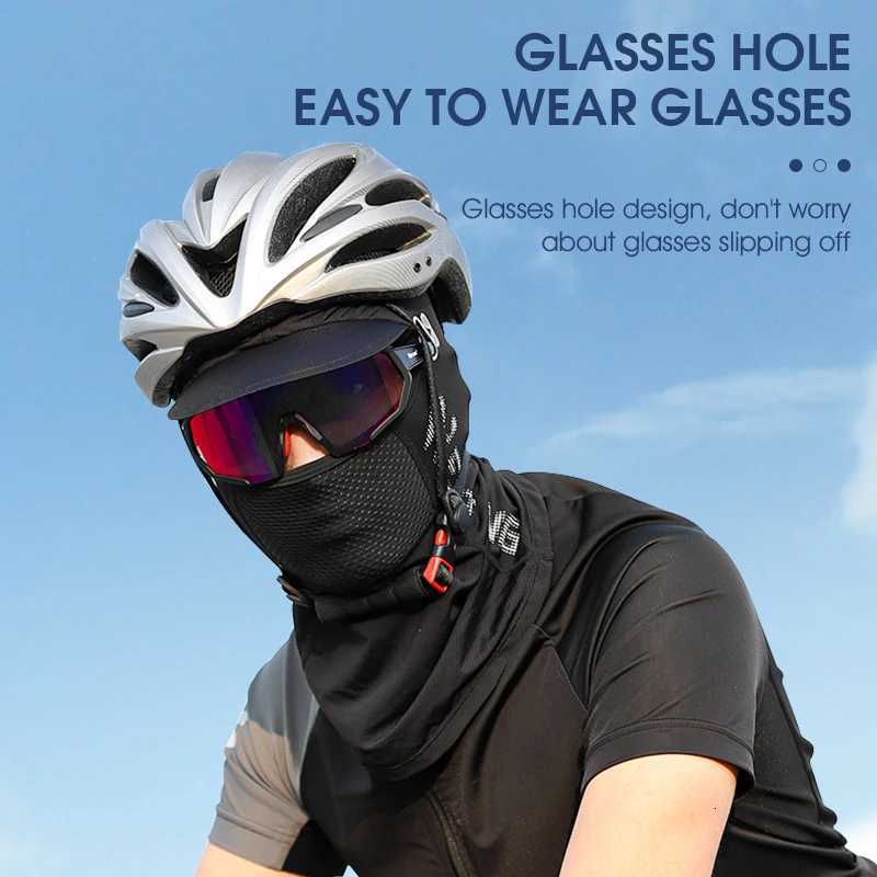 WEST BIKING Summer Cycling Balaclava With Brim Ice Silk Sun Protection Face Mask Bicycle Motorcycle Fishing Hiking Sports Z250926