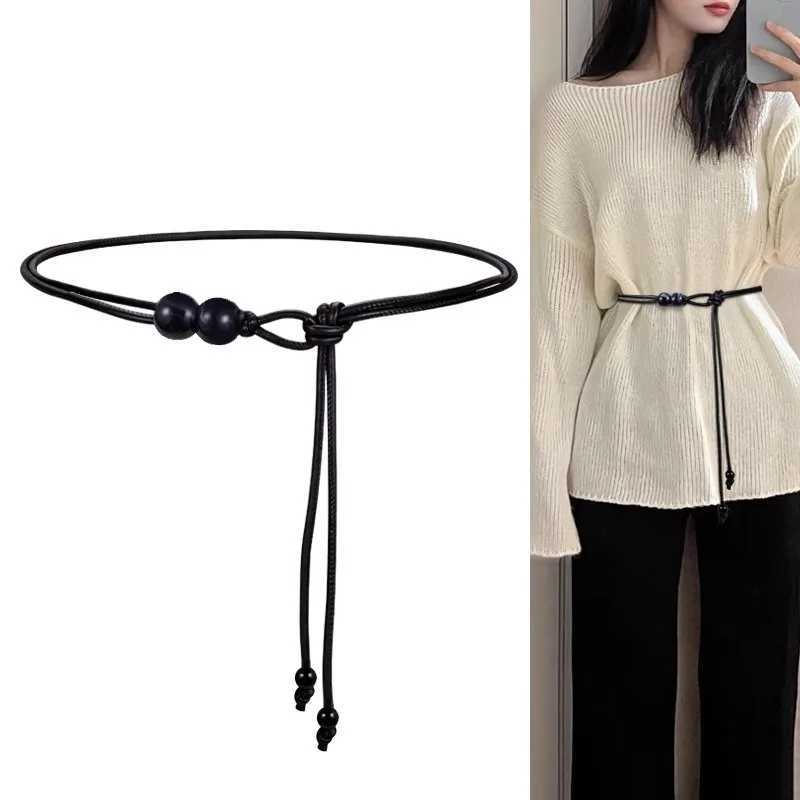 2025 New Female Waist Chain Thin Belt Simple Decoration Tie with Dress Long Waist Rope Knotted Vintage Dresses String Waistband L250926