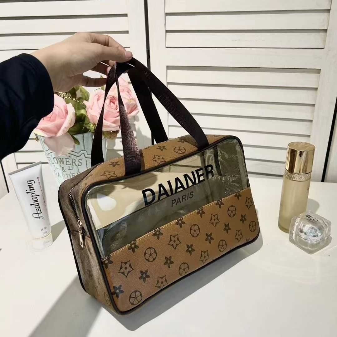 luxcury Women's Large Size Clear Makeup Organizer - Durable Cosmetics Holding Tote