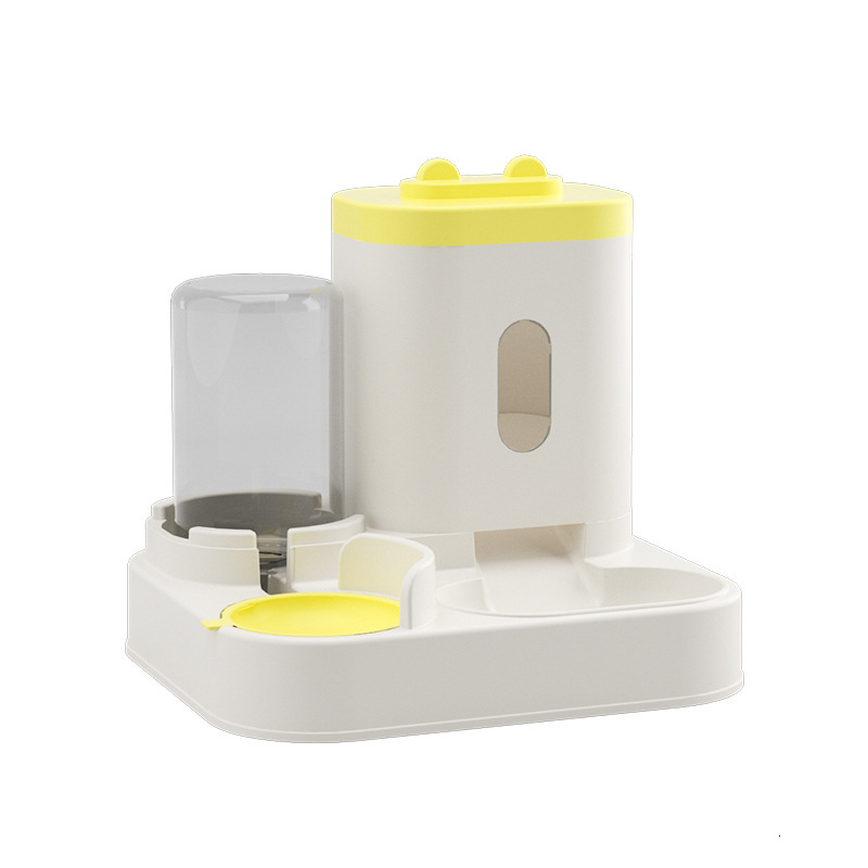 Dispenser Automatic Feeder Cat Food Dog Bowl Drinking Water Integrated