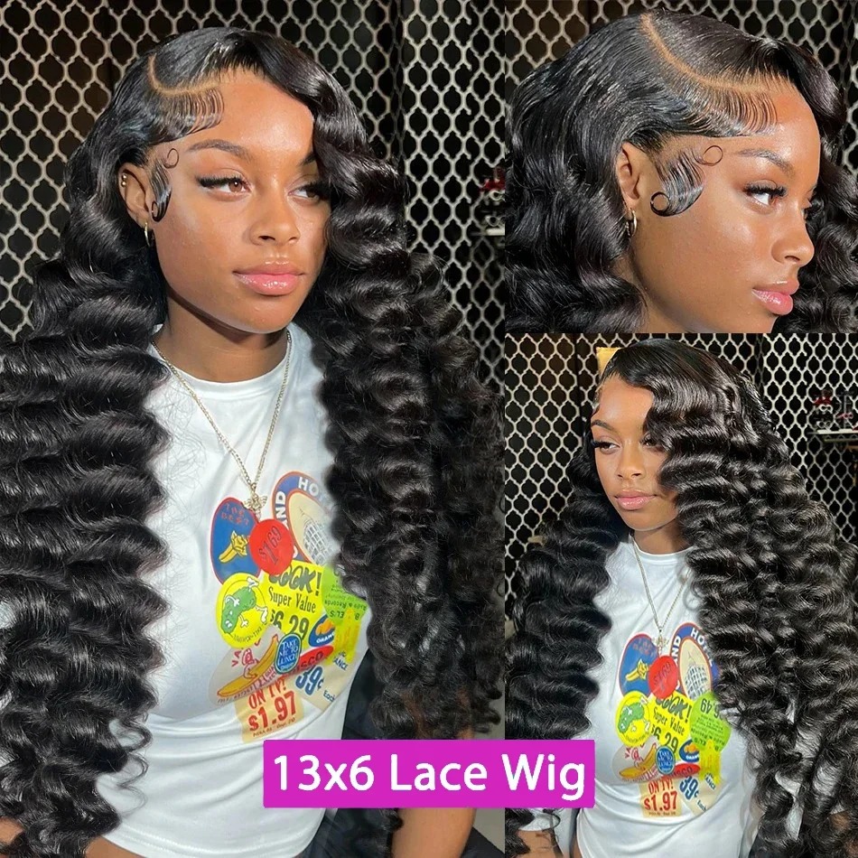 13x4 Loose Deep Wave Wig 360 Full Lace Wig Glueless Lace Wigs Preplucked Hd Lace Wig 13x6 Curly Human Hair Ready To Wear Daily Wear