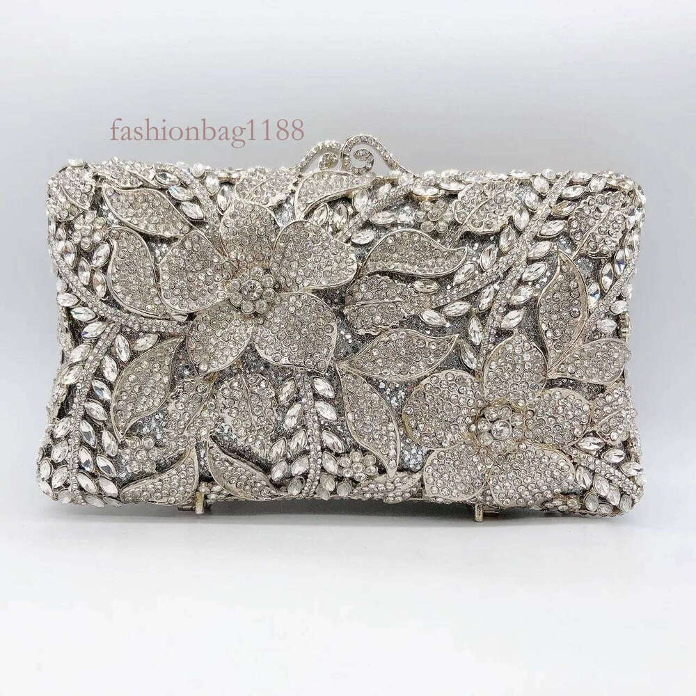 Evening Gold/Sier Chain Shoulder Bags for Women Stones Day Clutches Dias Metal Ladies Clutch Handbags