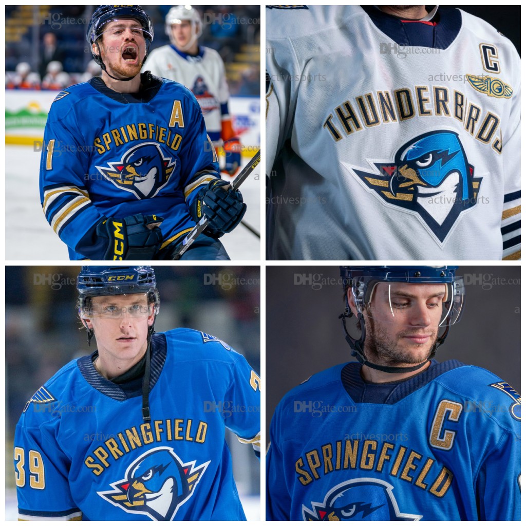 Mens Womens Youth Springfield Jerseys Matthew Peca Matt Luff Hugh McGing Stitched Name Number Hockey