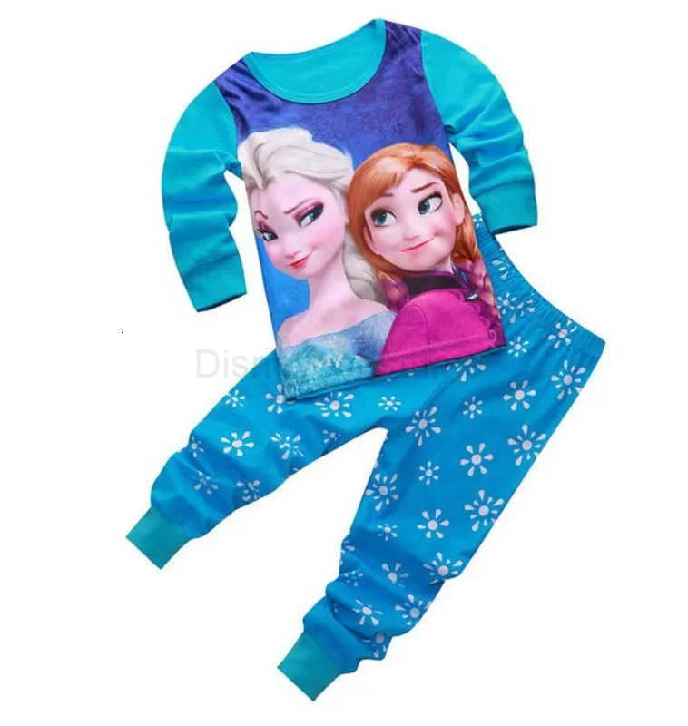 Disney Children Pajamas Sets Boys Cartoon Cars Spiderman Frozen Anna Elsa Nightwear Girls Family Kids Clothes Sleepwear Baby Pyjamas H250926
