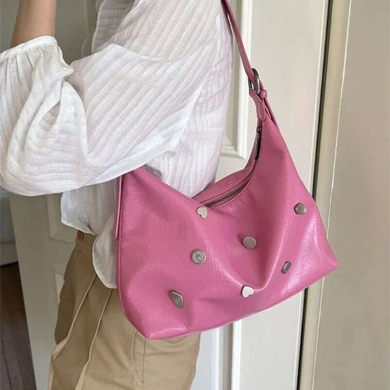 New White Rhinestone Tote Women's Single Shoulder Armpit Sier Spice Bag Fashion Hundreds Casual Exquisite
