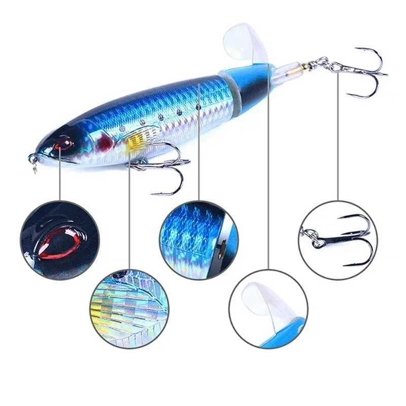 Popper Fishing Lure Set Artificial Topwater Rotating Wobbrs Tail Tack Hard Fishing Bait Accories Peche Pesca 510Pcs W250926