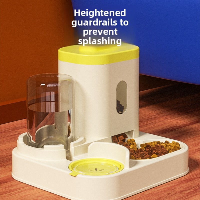 Dispenser Automatic Feeder Cat Food Dog Bowl Drinking Water Integrated