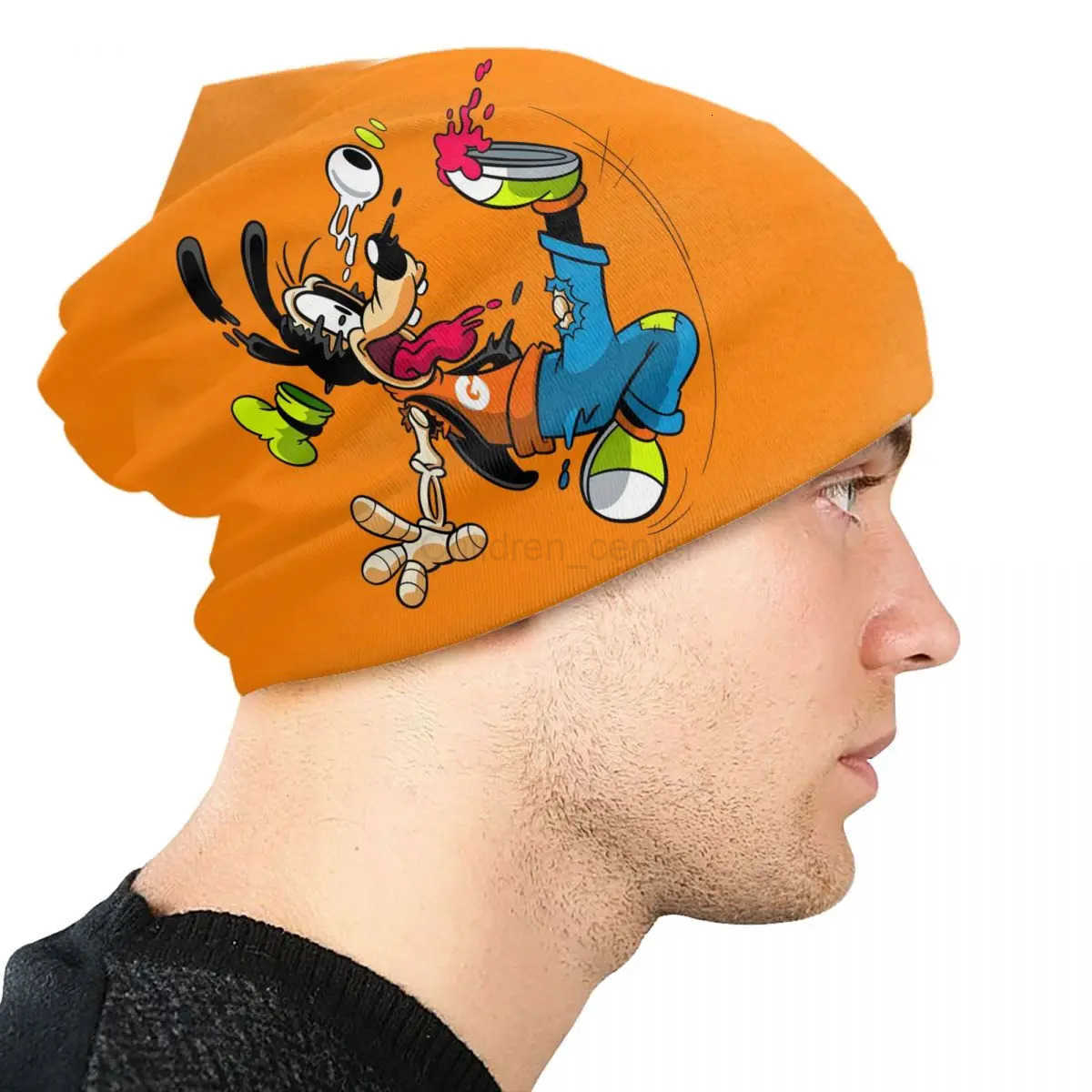 Disney Custom Goofy Skullies Beanies Caps For Men Women Unisex Street Winter Warm Knitted Hat Adult Cartoons Bonnet Hats H250926