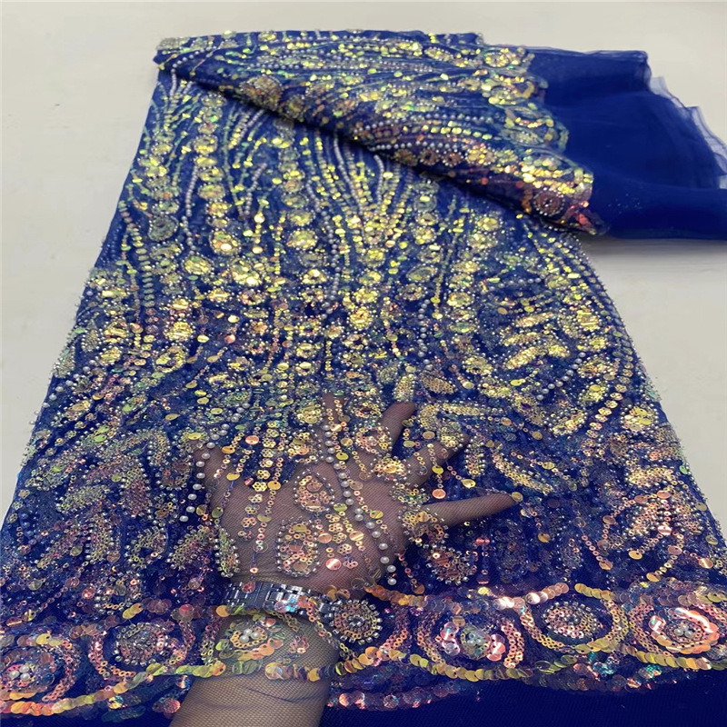 Latest French Tulle Lace Fabric 2.5 Yards 2024 High Quality Nigerian Lace Fabric African Lace Fabric For Wedding Party TY3798