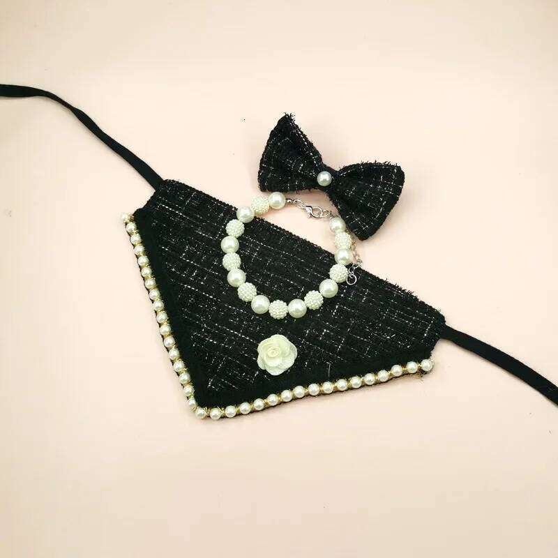Dog bib Necklace Bibs Supplies Rough Cloth Saliva Towel Triangle Scarf Bow Cat Dog Bandana Pet Accessories