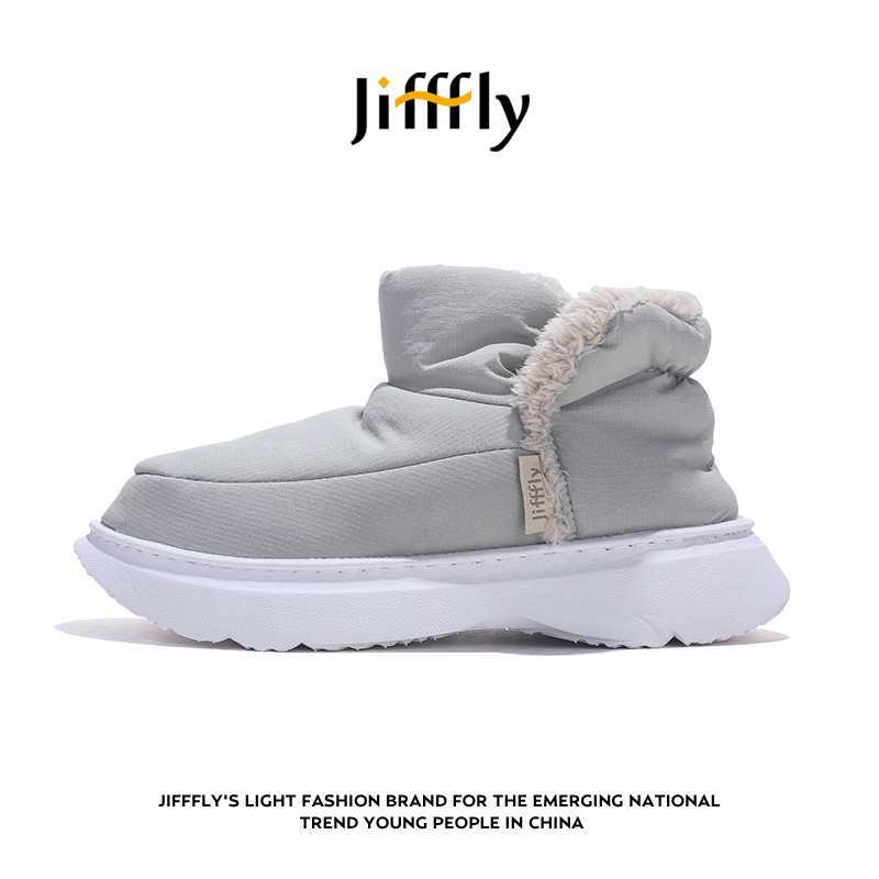 Jifffly 2025 Winter New Couple Snow Boots Thick Bottom Plush Warm Non-slip Casual Outdoor Shoes