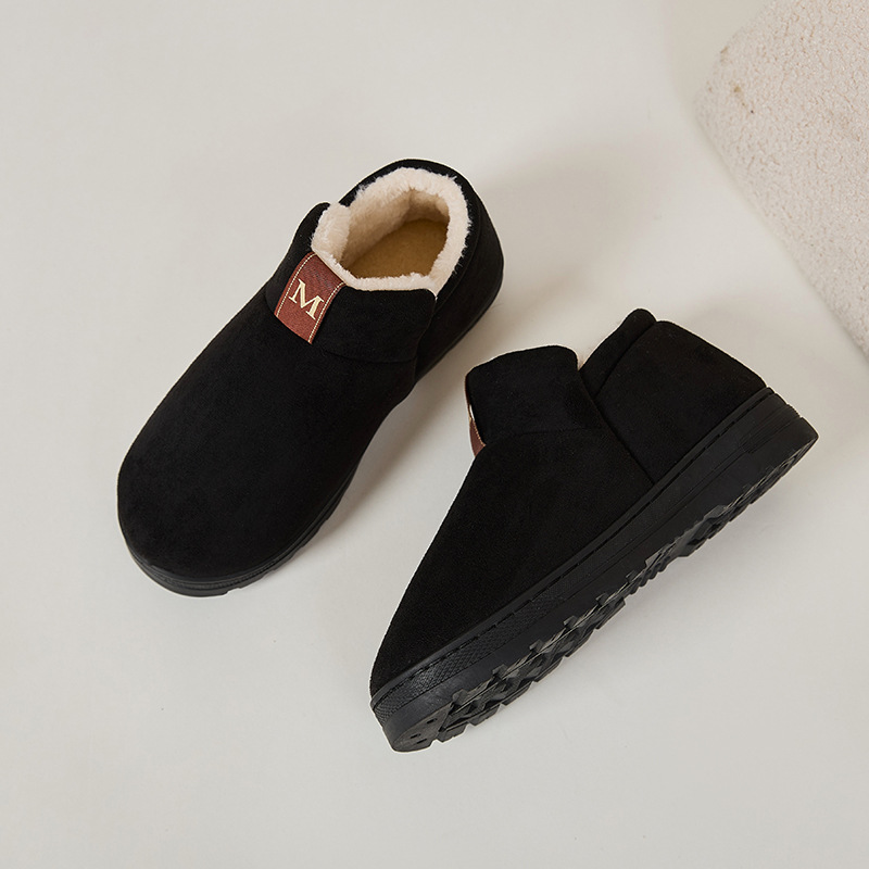 Designer Boots New Fashion Anti-Slip Plush Snow Boots, Winter Thick Sole Outdoor Indoor House Slippers, Men/Women Thermal Cotton Shoes